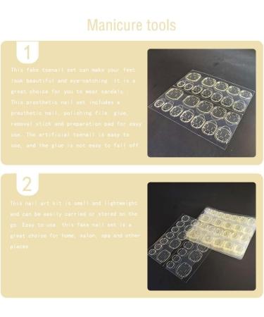 Dajidafu Women Adhesive Toe Nail Set Salon Removable Artificial Toenail Removal Stick Polishing File Art Tool Kit Pedicure - Buy Online on SooperMarket.com