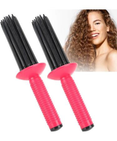 Hair Curling Roll Comb 2pcs Hair Curler Hair Curling Roll Comb Anti Slip Curling Wand Hairstyling ToolsHair Straightening Irons Curling for Hair Salon Home - Buy Online on SooperMarket.com