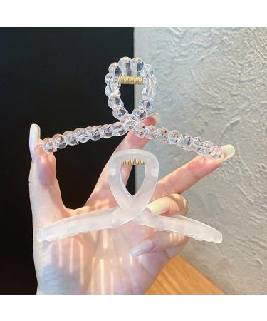 3 Pack Nonslip Matte Clear Hair Claw Clips for Thick Hair - Strong Hold Jaw Hair Clamps for Women - Buy Online on SooperMarket.com