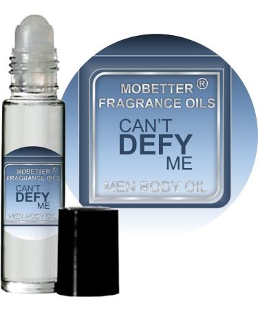 MOBETTER FRAGRANCE OILS Can't Defy Me Men Cologne Body Oil 1/3 oz roll on Glass Bottle