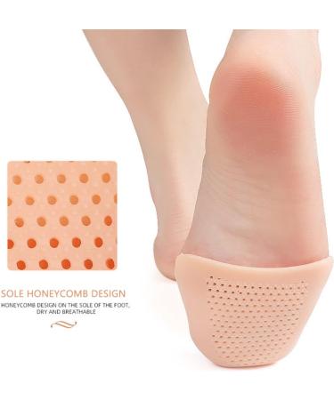 Silicone Toe Protectors for Women - Dance Gel Pads for Pointe Shoes with Breathable Hole - Brown One Size - Buy Online on SooperMarket.com