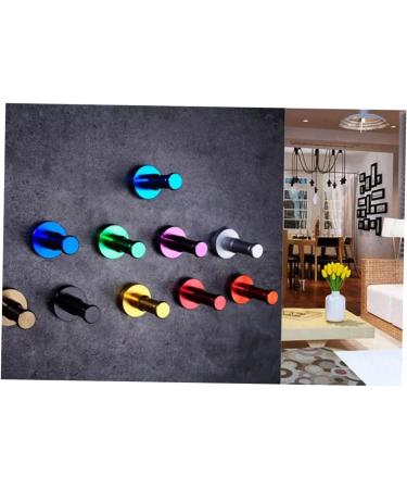 CHILDWEET Home Hooks Clothes Hanger Storage Hooks Stainless Steel Hangers Wall Purple Hanging Basket Heavy M Purple - Buy Online on SooperMarket.com