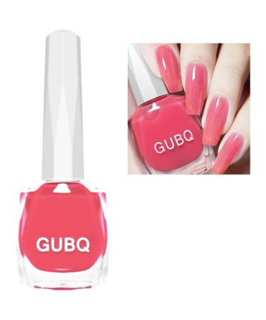 Pink Nail Polish Nail Varnish Bright Pink Quick Dry Breathable French Manicure Natural Elegant Pearl Hot Pink Non-toxic No UV Needed Nail Polish for Woman Home DIY Nail Art Gift