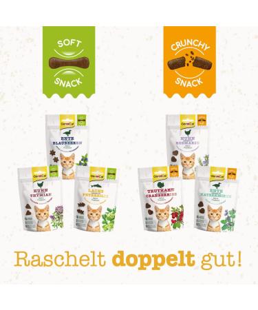 Gimcat Soft Snacks Salmon with Parsley - Sugar-Free Protein-Rich Cat Treats - 60g Bag - International Shipping Available - Buy Online on SooperMarket.com