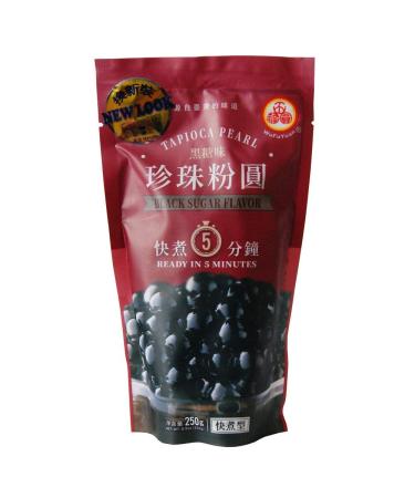 WuFuYuan Black Tapioca Pearl 8.8 Oz - Pack of 2 | Authentic Taiwanese Bubble Tea Ingredient - Buy Online on SooperMarket.com