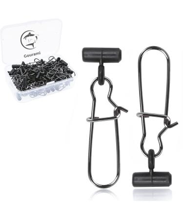 Gourami Sinker Slide for Fishing 30/60pcs Fishing Slide Weight Slides Fishing Line Connector Fishing Accessories Black-30pcs