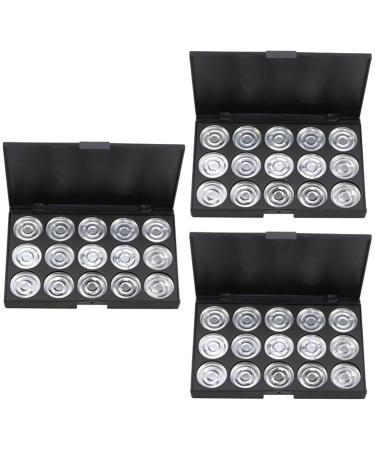 Angoily 3pcs 15 Eyeshadow Eye Shadow Empty Cosmetic Case Makeup Box Travel Concealer Lip Gloss