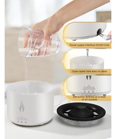 SEAAN Volcano Jellyfish Mist Humidifier 360ml Pro - Pulsating/Continuous Modes, Dual Night Light, Remote Control - Ideal for Bedroom - Buy Online on SooperMarket.com