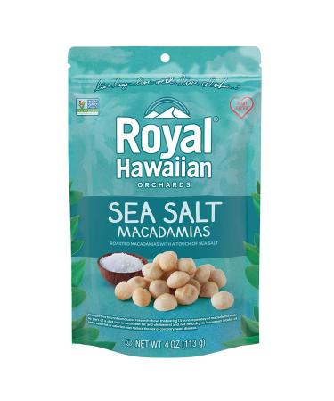 Royal Hawaiian Orchards Sea Salt Macadamia Nuts 4oz (Pack of 6) - 24oz Total - Buy Online on SooperMarket.com