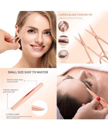 Arroyner 5 Piece Eyelash Applicator Tool Set - Rose Golden | Eyelash & Eyebrow Tools - Buy Online on SooperMarket.com