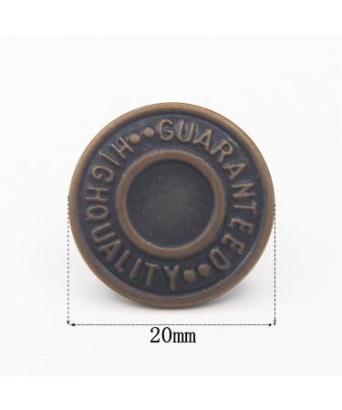 20mm Copper Tack Buttons - 12 Sets Combo for Jean Replacement - Buy Online on SooperMarket.com