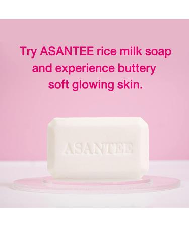 Asantee Rice Milk Collagen Honey Body Soap 125g - Soft, Clear, Radiant Skin - Long-Lasting Scent - Buy Online on SooperMarket.com