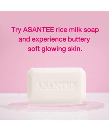ASANTEE Rice Milk, Collagen, and Honey Soap - 6-Pack Luxurious Body Soap for Soft, Clear, and Radiant Skin with Long-Lasting Scent - Buy Online on SooperMarket.com
