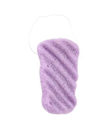 Salmue Konjac Sponge Set  100% Natural Long Wave Type Body Konjac Wash Face Flutter Facial Body Care Sponges for Body & Facial Skin Deep Cleansing Purple