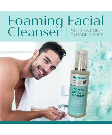 NutriBiotic Foaming Facial Cleanser - Aloe GSE DMAE Vitamin C | Vegan Paraben-Free 4.2 Fl Oz | Ideal for Daily Use - Shop Internationally - Buy Online on SooperMarket.com