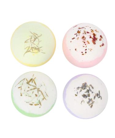 4Pcs Handmade Natural Bath Bombs Gift Set | Lush Bubble Bath for Kids Men & Women - Ideal for Relaxation & Self-Care - Buy Online on SooperMarket.com