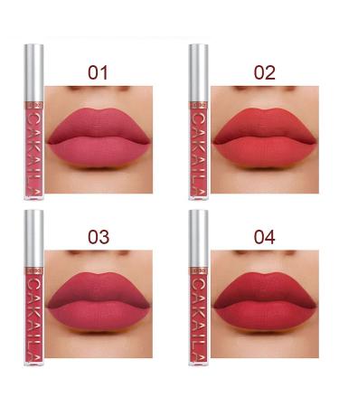 6Pcs Dark Red Matte Liquid Lipstick Set | 24-Hour Long-Lasting Waterproof Lip Stain Makeup | Velvety High Pigmented Nude Lip Gloss Kit for Women - Buy Online on SooperMarket.com