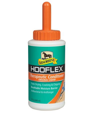 Absorbine Hooflex Original Liquid Hoof Conditioner (450ml or 887ml) protects against dryness and cracking