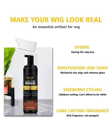 Lace Tint Melting Hair Mousse 6.8 fl oz - Natural Dark Brown Lace Color for Women's Wigs, Toupees & Hairpieces - Buy Online on SooperMarket.com