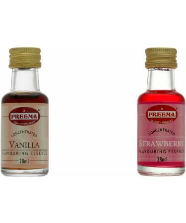 Preema Strawberry flavour essence 28ml And Preema Vanilla Essence - 28ML. Prefect For Baking | Halal | Premium Quality - Buy Online on SooperMarket.com