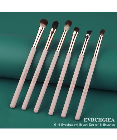 6 Pcs Professional Eye Makeup Brush Set for Blending Eyeshadow, Concealer, Eyebrows, and Eyeliner - Soft Hairs & Wood Handle - Buy Online on SooperMarket.com