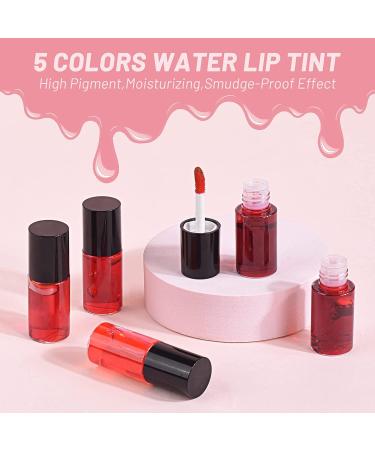 3 Colors Lip Stain Tint Set - Hydrating Mini Liquid Lipsticks & Cheek Tints - Long-Lasting Korean Lip Gloss - High Pigment & Waterproof Formula - Buy Online on SooperMarket.com