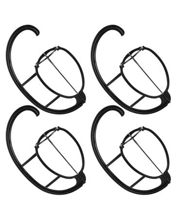 Smilco 4 Pack Wig Hanger Portable Hanging Wig Stand For Wigs and Hats Collapsible Wig Dryer Durable Wig Hanging stand Collapsible Wig Display Holder Tool