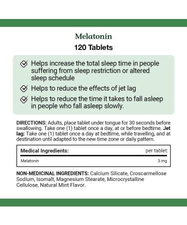 Nature's Bounty Melatonin Pills Supplement Helps Reset Body's Sleep Wake Cycle 3mg 120 Tablets - Buy Online on SooperMarket.com