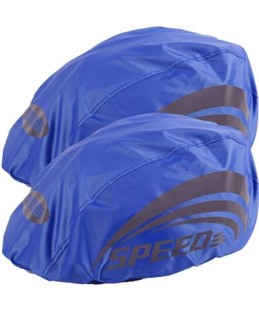 JSHAHA 2 Pack Bicycle Helmet Covers Bicycle Helmet Rain Cover Blue