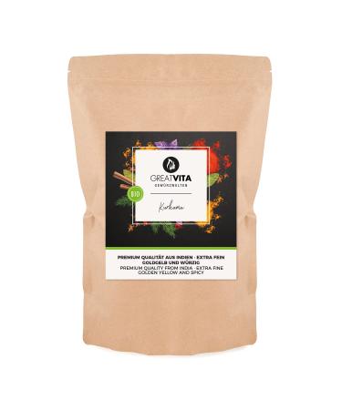 GreatVita Organic Turmeric Powder 1000g finely ground 100% natural