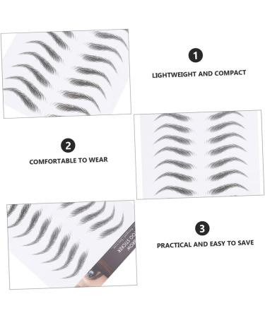 FOYTOKI 3 Sheets false eyebrows for men Transfer stickers stickers eyebrow peel off black 21x15cm Black 2 - Buy Online on SooperMarket.com