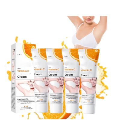 TMEEIHNSS 4PCS Leche Con Colageno Crema Aclarante  Crema De Leche Con Colageno Aclarante  Underarm Creams  Moisturizing Cream for Dark Skin Knees (white)