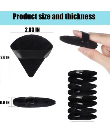 8 Pcs Cotton Powder Puff Set for Makeup - JASSINS Triangle Super Soft Puffs for Concealer, Loose Powder, Foundation - Black - Buy Online on SooperMarket.com