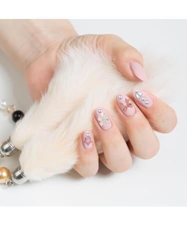 500pcs 3D Nail Charms Assorted Color Multi Shapes Mix Bow Nail Charms Cute Pearl Heart Star Moon Bowknot Rhinestones Gems Nail Decorations with Pickup Tool for Women Girls Nail DIY Accessories - Buy Online on SooperMarket.com