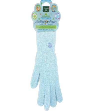Earth Therapeutics Aloe Moisture Gloves, Ultra Plush Blue, 1 Pair