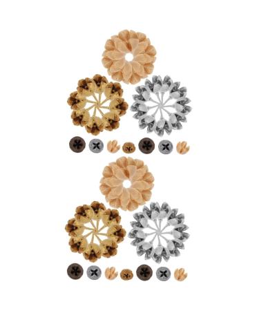 ABOOFAN 70 Pcs Christmas Wreath Decoration Pine Cones Front Door Wreaths Bouquet Flower Picks Christmas Candle Wreaths Berry Twig Stem Dried Fruit Christmas Utenciles Photo Assorted Colorx2pcs 2.2x2.2cmx2pcs