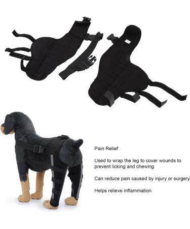 Pet Knee Joint Wrap Reflective Soft Material Inflammation Reduction Stable Dog Hind Leg Support Brace for Knee Dislocation L - Buy Online on SooperMarket.com