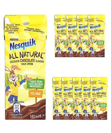 10 x 180ml Natural Chocolate Milk Drink Cocoa Cinamon Calcium Protein