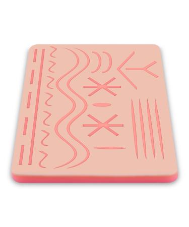 Suture Practice Pads 3 Layer with 27 Wound 5.5x7.7 Suture Practice Kit Durable Silicon Skin Suture Pad to be Used by Students for Training and Practice of Medical Veterinarian Students and Nurses