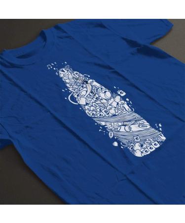 All+Every Pepsi White Doodle Bottle Men's T-Shirt M Royal Blue - Buy Online on SooperMarket.com