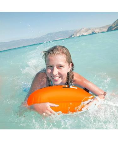 T6 20L Swim Buoy Dry Bag - Waterproof Safety Float for Water Sports and Camping - Orange - Buy Online on SooperMarket.com