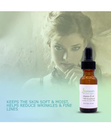 TOCOPHEROL T-50 Vitamin E Oil - Natural Anti-Aging Treatment for Scars Wrinkles & Dark Spots | Multi-Purpose Hair Skin & Body Care - 0.5 oz - Buy Online on SooperMarket.com