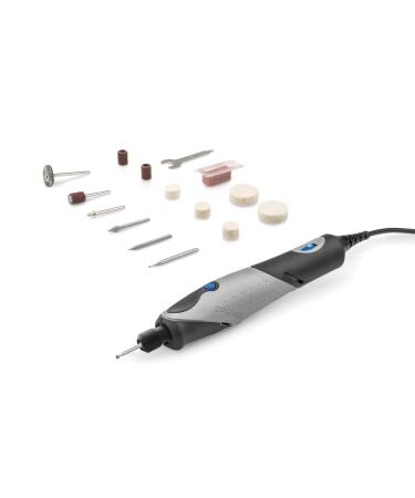 Dremel 2050-15 Stylo+ Versatile Craft Rotary Tool  Wood Carving Detail Tool  Perfect for Glass Etching  Leather Burnishing  Jewelry Making  Polishing  Woodworking and More Craft Projects   Gray 15-Piece Kit Original Kit