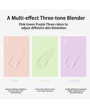 Step Color Corrector & Tricolor Isolation Cream - Face Makeup Primer Invisible Pore Moisturizer & Concealer Foundation | Teksome International Shipping - Buy Online on SooperMarket.com