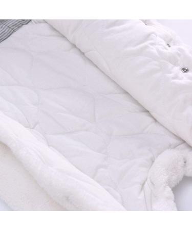 Baby Winter Snowsuit Romper | Hooded Toddler Outerwear Set | Thick & Warm | White | 0-3 Months - Buy Online on SooperMarket.com