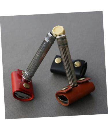Plafope 3ST Razor Case - Protective Composite Leather Cover for Manual Razors | Accessory for Men - Buy Online on SooperMarket.com