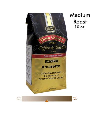 Door County Coffee Amaretto Flavored Ground Coffee 10 oz Bag - Medium Roast - Buy Online on SooperMarket.com