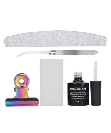 Fiberglass Gel Manicure Extension Gel Set Nail File Non-Woven Silk Nail Art Tool Kit Nail Art Tweezers Fiberglass Extension Gel Shaped Clip Manicure Extension Gel Set Nail Art Woven Silk