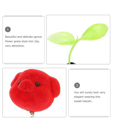 KALLORY 10pcs Bean Sprout Hair Clips - Cute Green Pea Barrettes for Girls - Buy Online on SooperMarket.com