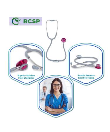 Buy Acoustic Stethoscope for Doctors & Medical Students - Lightweight Flexible Soft Ear Knobs (Grey) | International Shipping Available - Buy Online on SooperMarket.com